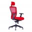 Kancelářská židle na kolečkách Office Pro DIKE SP – s područkami a opěrkou hlavy - Čalounění Dike: Červená DK 13