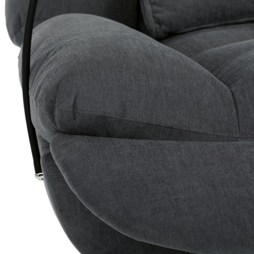 TV polohovací křeslo s elektrickým zabudovaným ovládáním LUMIO  — šedá látka, nosnost 160 kg Autronic