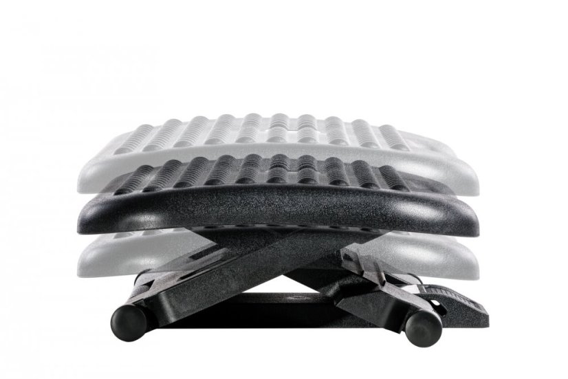 FOOTREST ADVANCED podložka pod nohy – čierna, výškovo aj uhlovo nastaviteľná