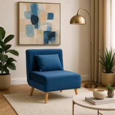 Luxusné modré kreslo MARRY – elegancia a pohodlie pre váš interiér