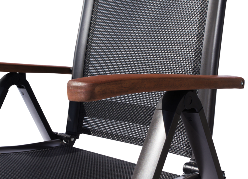 CHILL MATE lehátko hliníkové - antracit + černé