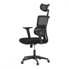 Kancelárska otočná stolička VILD — látka, čierna