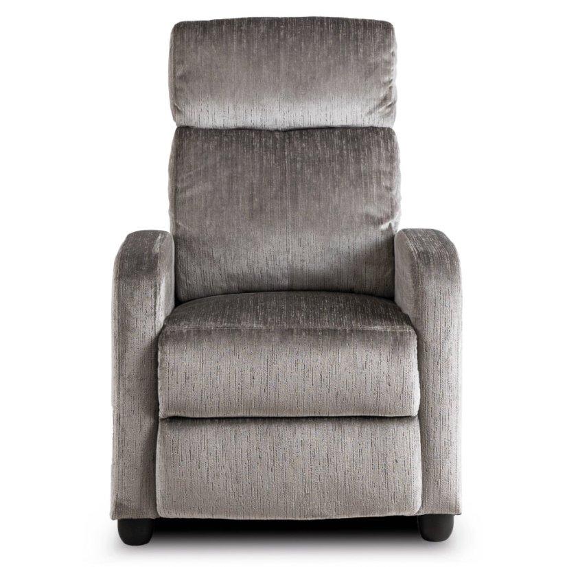 Štýlové Kreslo DANNY — jemného Sivého Zamatu