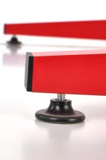 Herní stůl RAPTOR s LED s osvětlením - 122x60, černá/červená