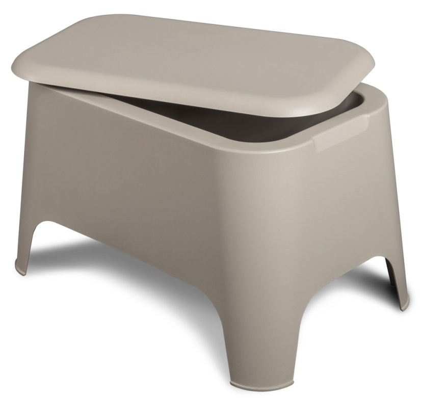 PETRA plastový stůl+box - šedá