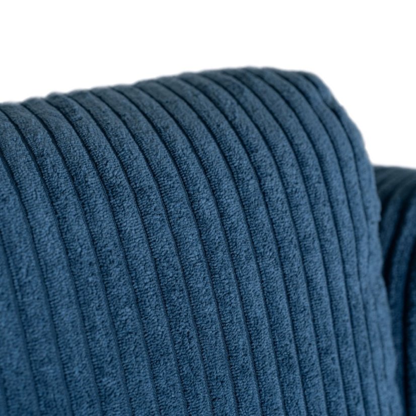 Elegantné modré kreslo SPENCER z manšestru