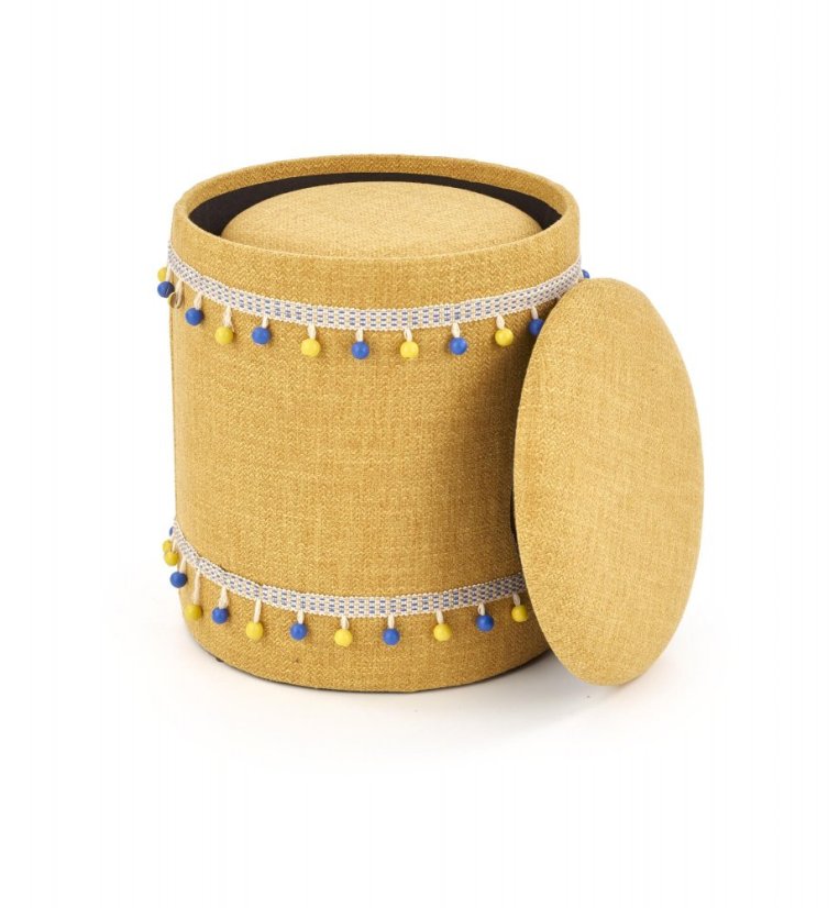 Set taburetov GRADO – látka, žltá