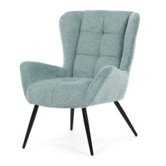 Elegantní modré křeslo ušák HUG – Autronic