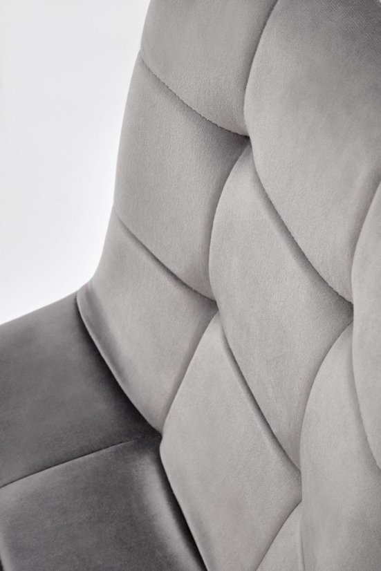 Jedálenská stolička TIMO II — kov, látka, sivá