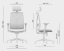 Kancelářská židle LEAF 503 s podhlavníkem a područkami – synchronní mechanika, síť, černá-šedá LD Seating