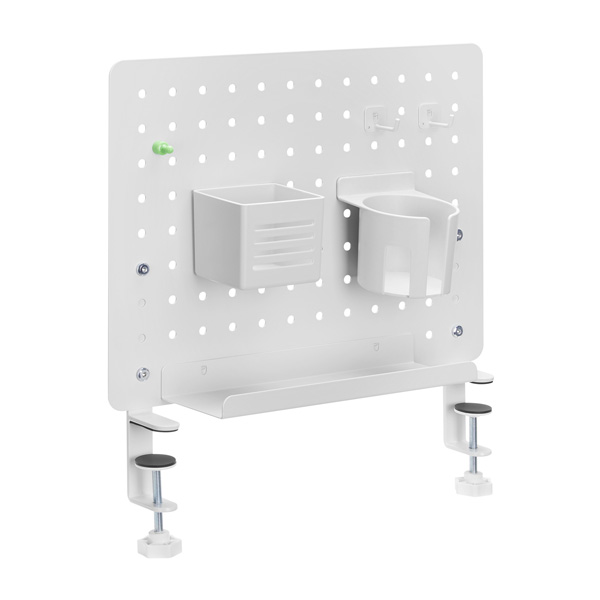 Kancelářský organizér upínací na stůl Powerton Pegboard šedý, ocel, DIY