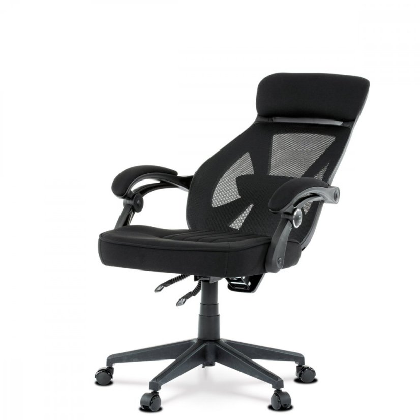Kancelárska ergonomická stolička FOREX – látka, sieť, čierna