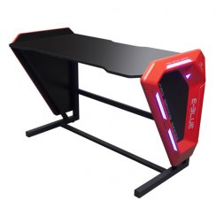 Herní ergonomický stůl E-Blue EGT002 – 125×62×80,8 cm, podsvícený