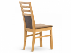 Jídelní dřevěná židle BART — dub, masiv, látka, více barev