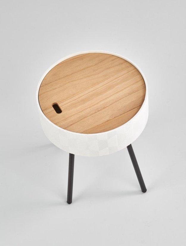 Konferenčný stolík AURA — čierna / biela