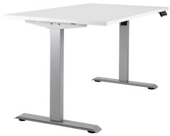 Elektricky výškově nastavitelný stůl SILENT — bílý, deska 138x80 bílá