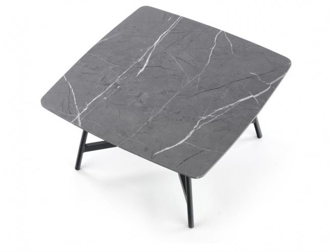 Konferenční stolek FERRARA – šedý mramor, černá