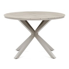 Stylový zahradní stůl ROTONDA – 110x110cm, hliník a polywood, béžový, Autronic