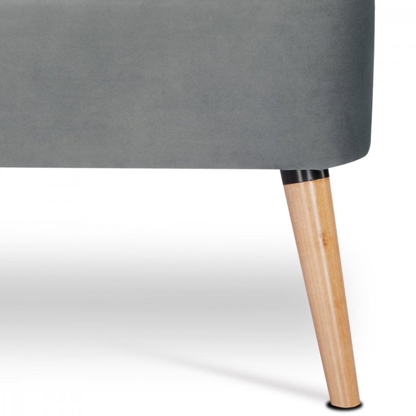 Francouzské křeslo GRENA - látka, šedo-stříbrná