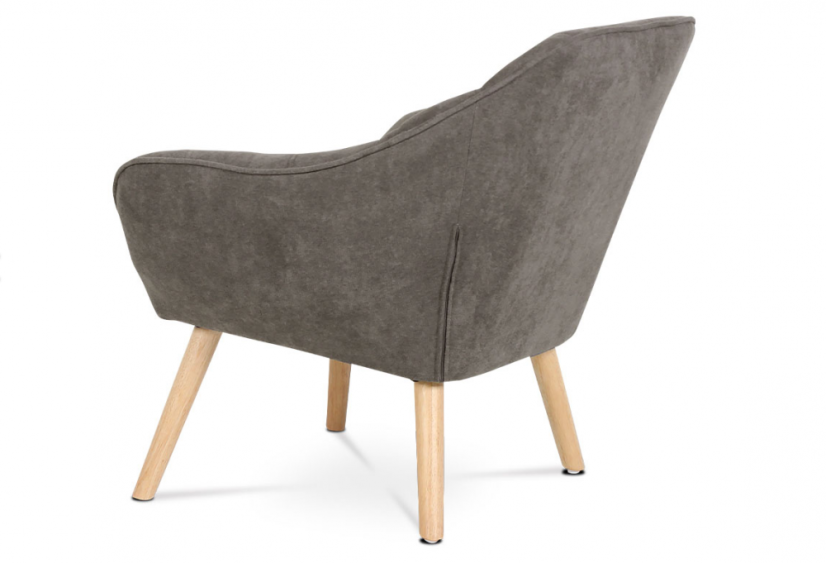 Relaxační křeslo YSTAD — masiv, látka lanýžová, nosnost 130 kg Autronic