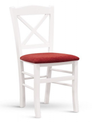 Jídelní čalouněná židle Stima CLAYTON – masiv buk, bílá, více barev, nosnost 130 kg