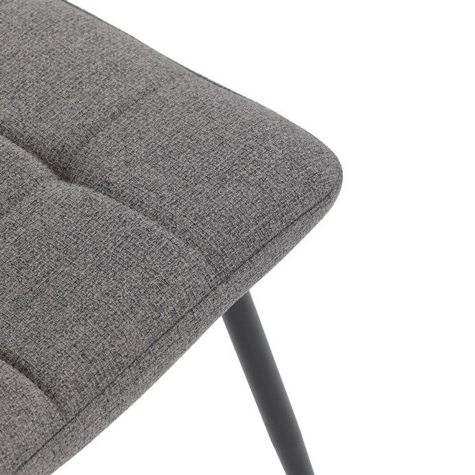 Jídelní židle FORMA – šedá látka, černé kovové nohy Autronic