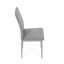 Jedálenská stolička LENA s sivým poťahom a šedými kovovými nohami
