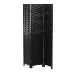Elegancia v priestore: Čierny drevený paraván LIVARO Autronic
