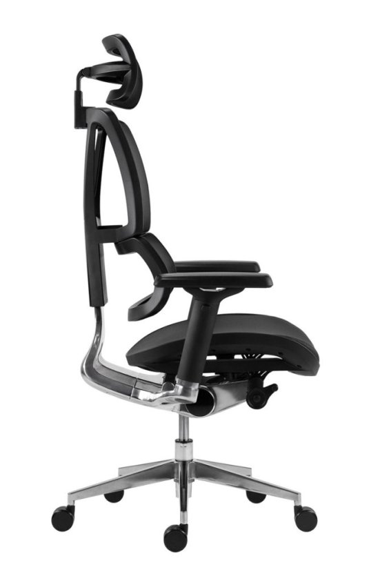 Kancelárska ergonomická stolička KORINA — čierna, nosnosť 150 kg