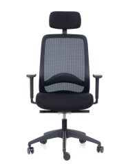 Kancelářská ergonomická židle Sego BARRA — síť, černá Sego