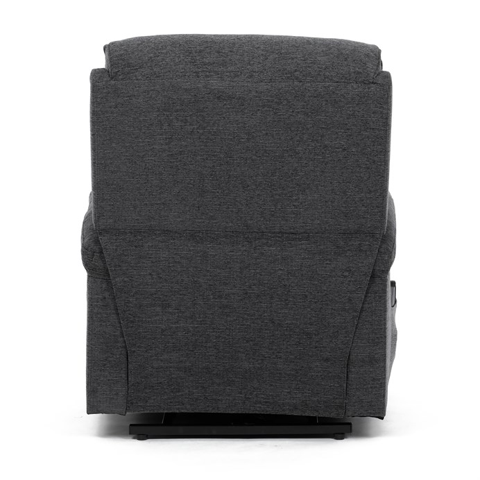 Relaxační křeslo s elektrickým polohováním HOMER - látka, šedá