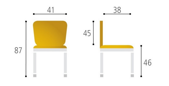 Drevená jedálenská stolička RITA – čerešňa, chróm