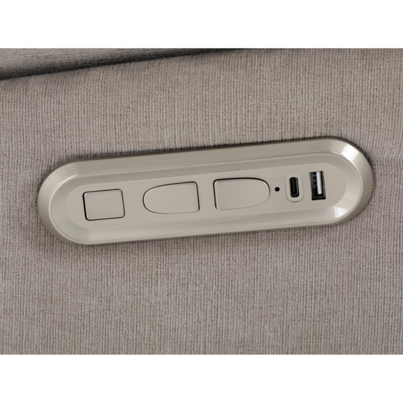 TV polohovací křeslo s elektrickým zabudovaným ovládáním LUXION  — béžová látka, nosnost 160 kg Autronic