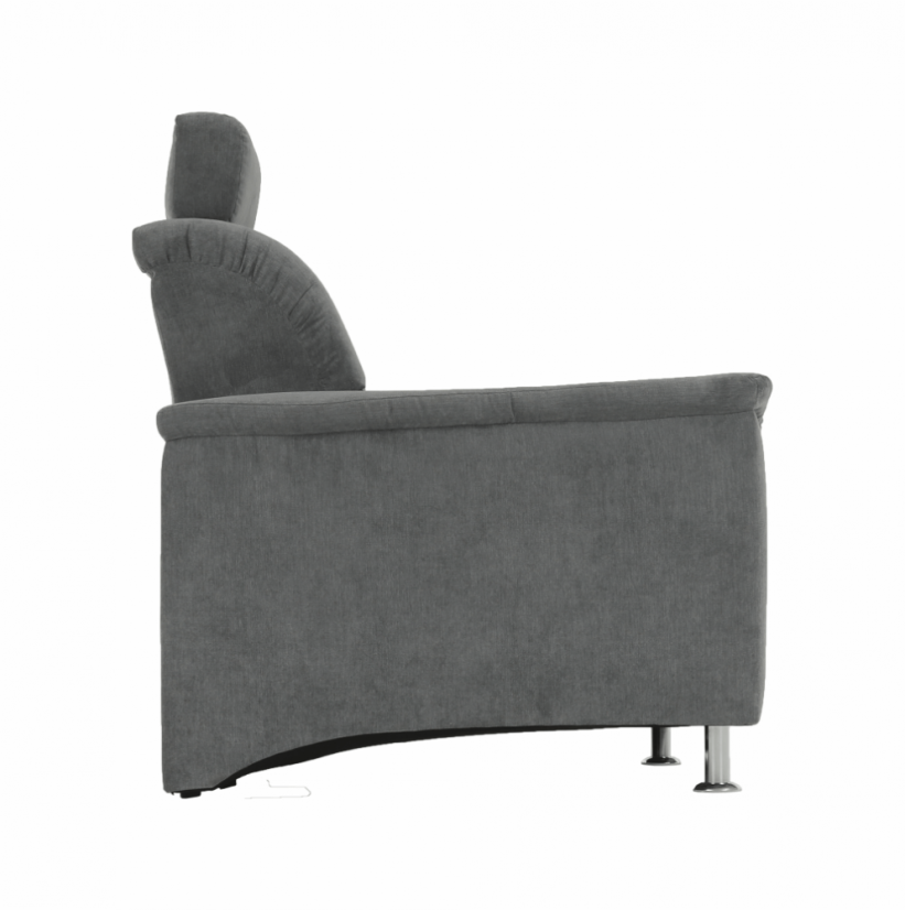 Relaxační křeslo SANTIAGO—  látka, šedá Kondela