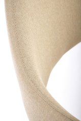 Jedálenské kresielko LUXE — kov v dekóre orech, látka, béžová