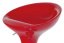 Jídelní barová židle VOLOS – červená, plast/chrom