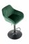 Barová stolička PERSA – zamat, viac farieb - PERSA: Tmavo zelená