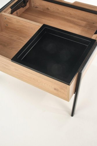 Konferenční stolek PODIUM se zvedací deskou — přírodní / černá