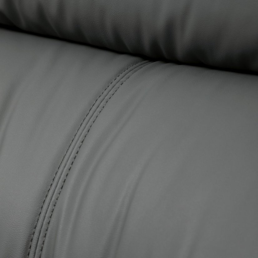 Kancelářské křeslo HOLMES — kov, ekokůže, šedá Autronic