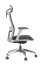 Ergonomická kancelárska stolička WISDOM s opierkou hlavy — sieťovina, sivý plast, nosnosť 120 kg, svetlo sivá Mercury star