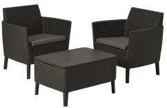 Zahradní set SALEMO balcony — umělý ratan, více barev