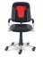 Rostoucí dětská židle na kolečkách Mayer FREAKY SPORT – s područkami - Čalounění Freaky Sport: Polyester černá/červená 2430 08 371