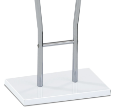 Hlúpy sluha MILTON — chróm / biela