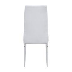Jídelní židle SIGMA— kov / ekokůže, bílá IDEA nábytek