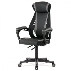 Herní židle FROGGY – ekokůže, látka, černá/šedá Autronic