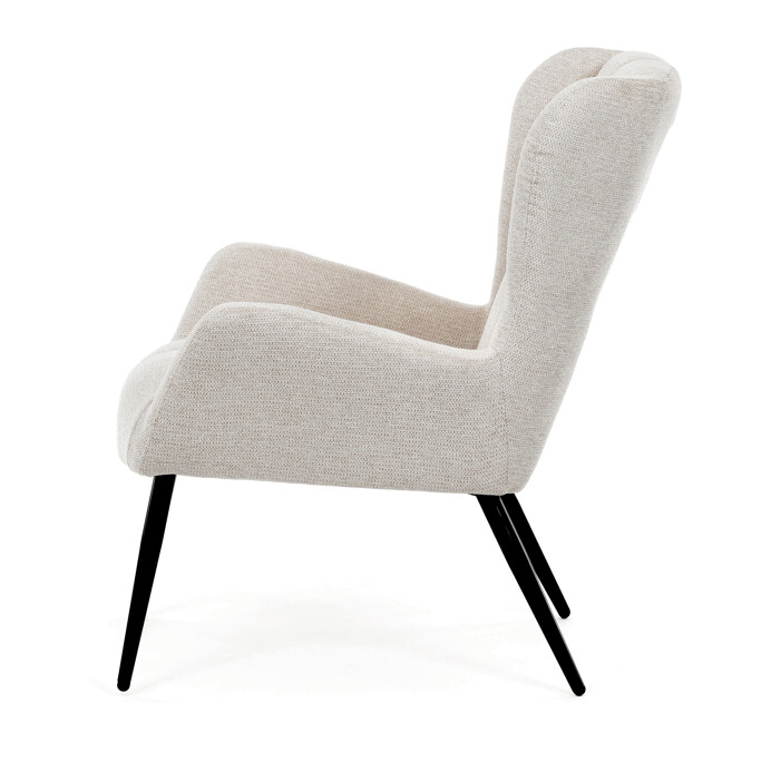 Elegantní béžové křeslo ušák HUG – Autronic