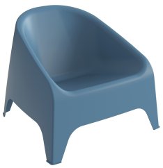 MATERA plastové křeslo - kouřově modrá