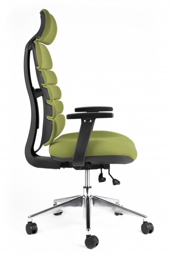 Kancelárska ergonomická stolička SPINE s podhlavníkom — látka, nosnosť 130 kg, viac farieb - Farebné varianty stoličky SPINE: Modrá