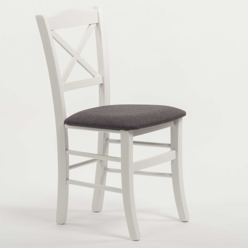 Jídelní židle CLAYTON – moderní design, různé látky a odstíny - KOSTRA: bílá, Sedák: tristan terracotta 2