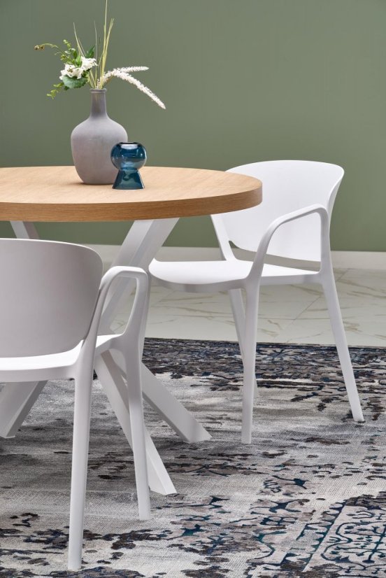 Plastové křesílko MACKENZIE — bílá Halmar